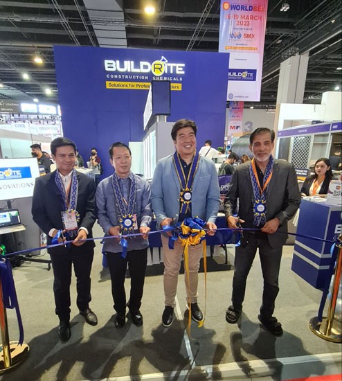 Buildrite Booth Ribbon Cutiing